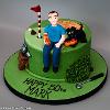 Golf cake with figure. Price band D