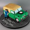 Vintage Landrover cake. Price band G