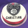 Sports logo cake. 10" round classic simplicity.