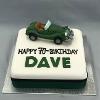 Vintage car cake. 8" square classic simplicity