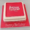 Classics Square Company logo cake. Price band B