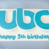 Shaped Company logo cake. Price band C