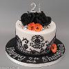 Black lave and roses cake. Price band E